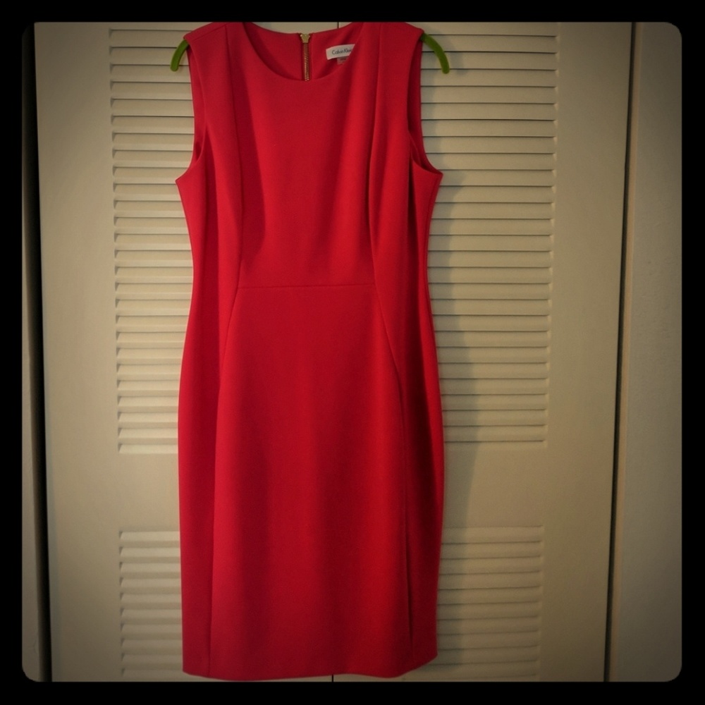 Hot pink calvin klein professional dress
